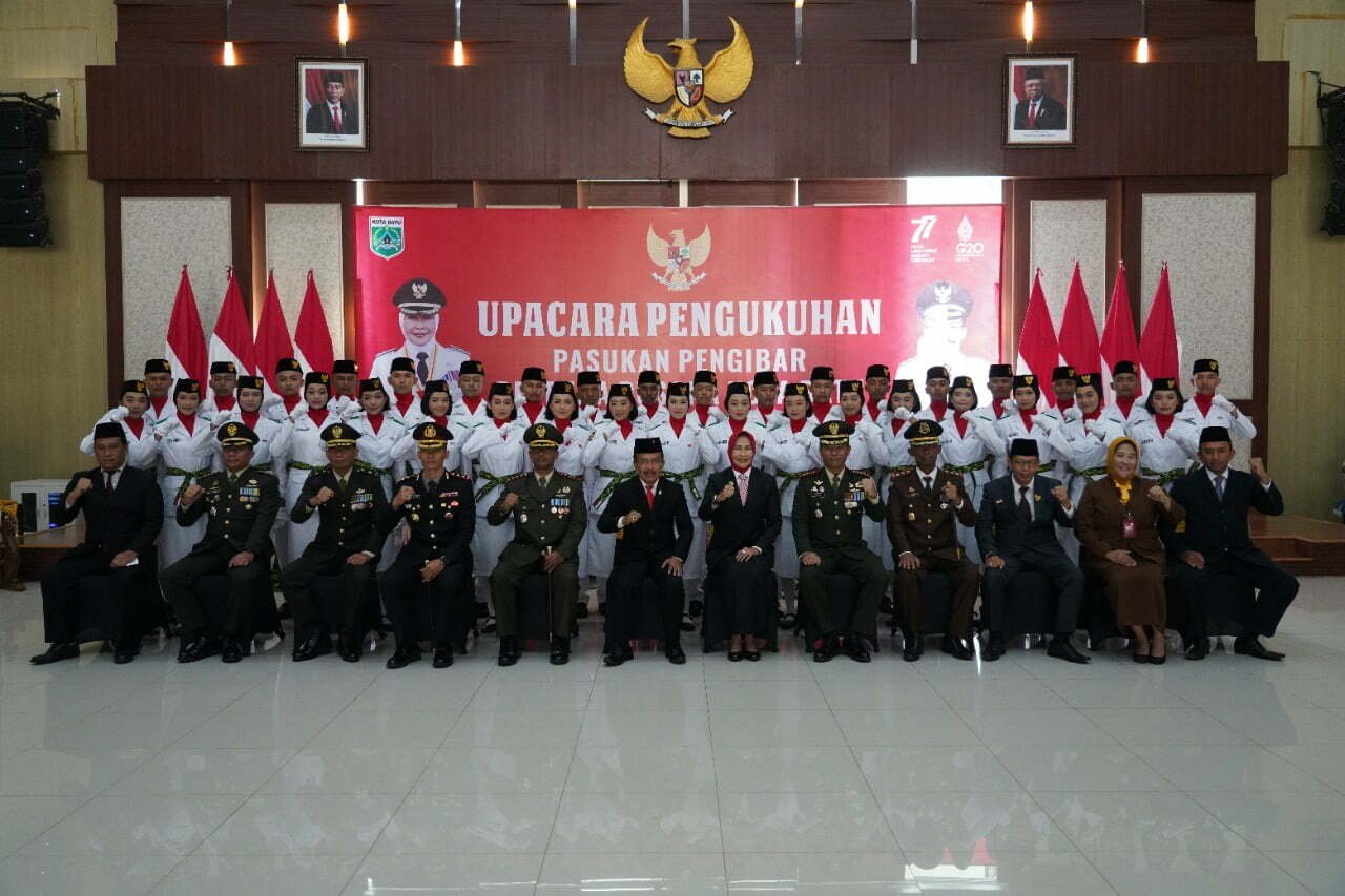Walikota Batu Kukuhkan Paskibraka Kota Batu 2022