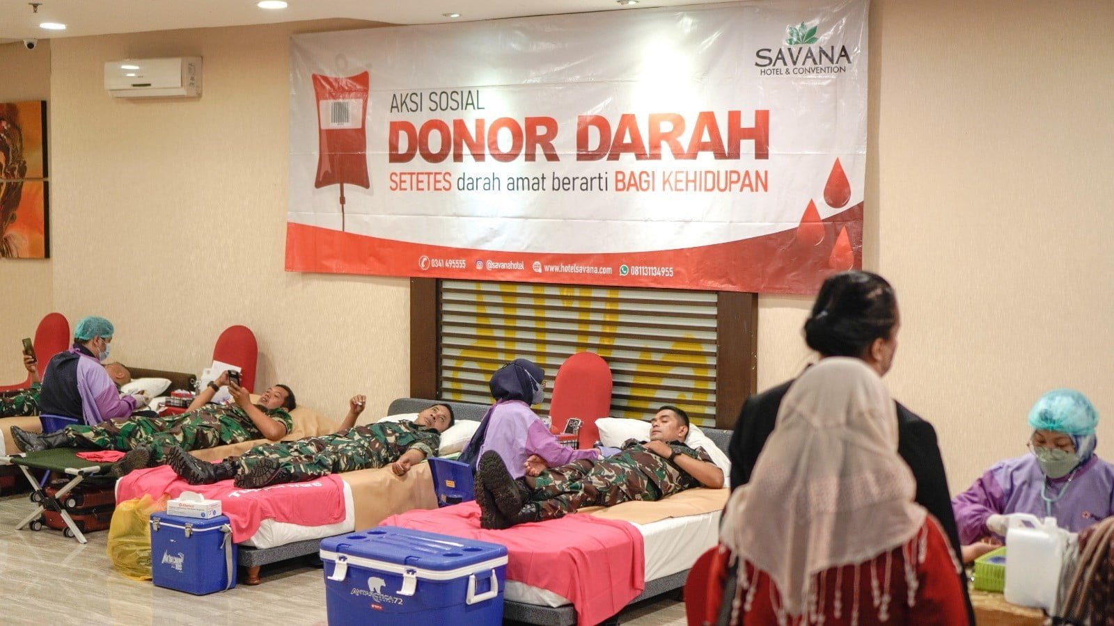 Aksi Donor Darah Rutin di Savana Hotel Malang