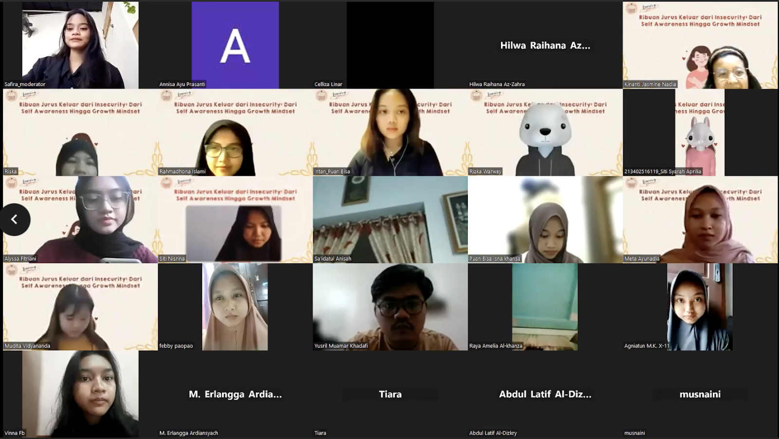 Tingkatkan Pengembangan Diri, Puan Bisa Gelar Webinar Insecurities Dihadiri Oleh Lebih Dari 100 Peserta