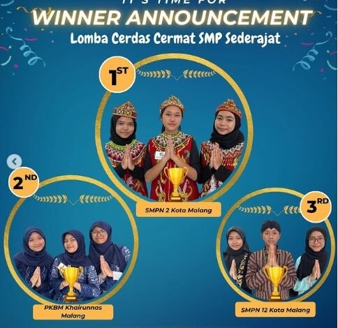 Pemenang Grand Final Lomba Cerdas Cermat Tingkat SMP Sederajat dalam Rangkaian Museum Festive Vaganza #2