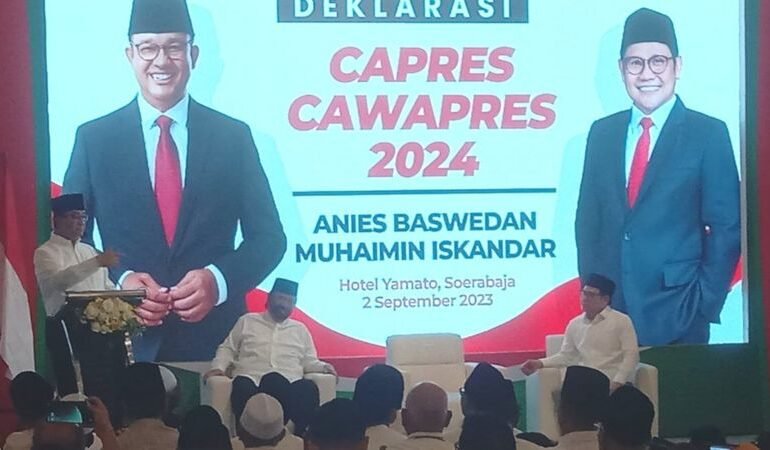 Resmi! Anies Baswedan Muhaimin Iskandar Deklarasi Capres Cawapres 2024