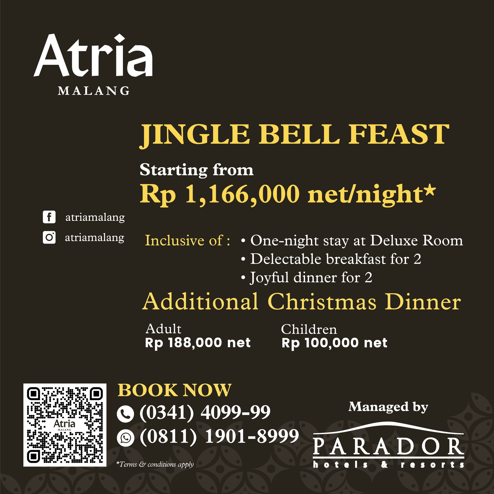 “Jingle Bell Feast”Perayaan Natal 2023 yang Meriah di Atria Hotel Malang