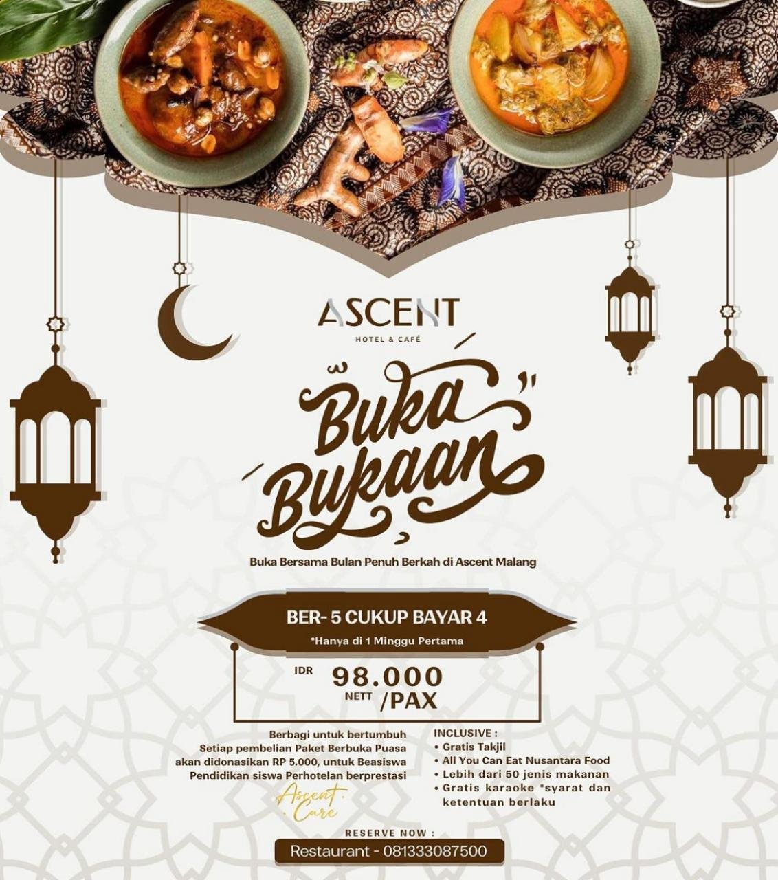 Nostalgia Kuliner Tempo Dulu di “Buka-Bukaan” Ascent Hotel and Cafe Malang