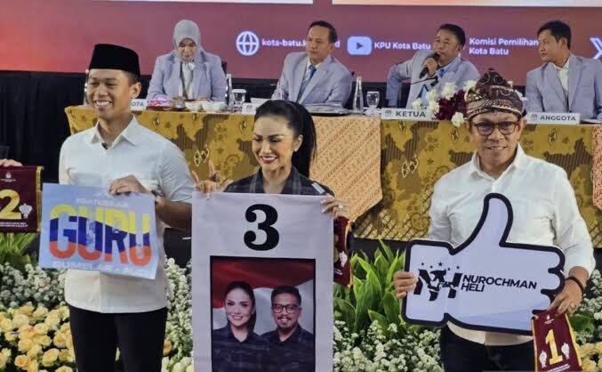 KPU Kota Batu telah Menetapkan Nomor Urut Paslon Pilkada 2024