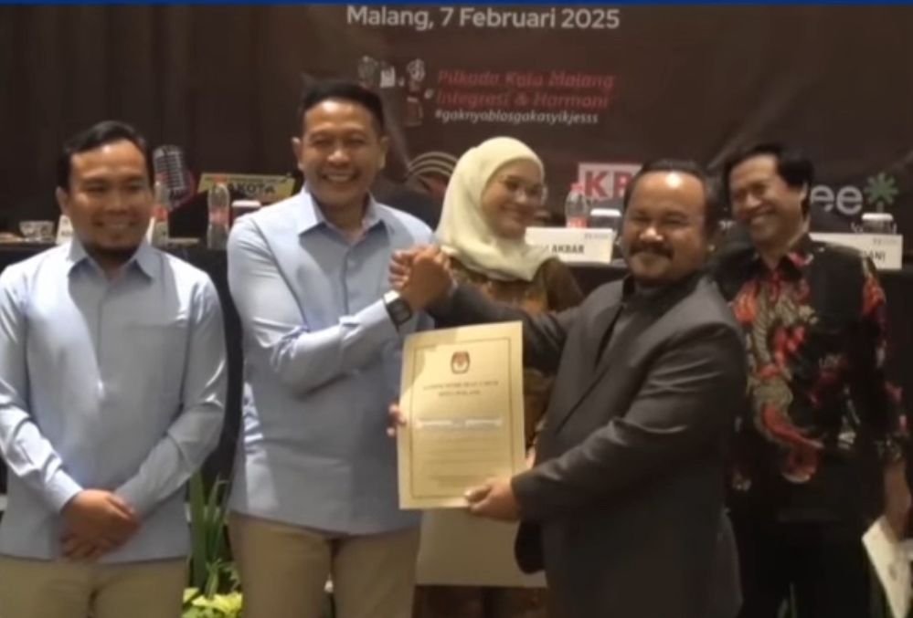 KPU Kota Malang Tetapkan Wahyu Hidayat-Ali Muthohirin sebagai Wali Kota dan Wakil Wali Kota Terpilih 2025-2030