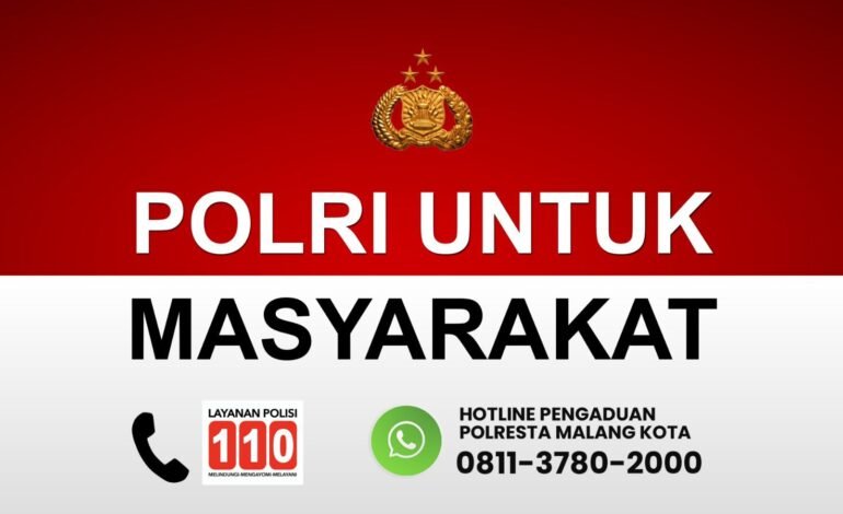 Polresta Malang Kota Siaga 24 Jam, Layanan 110 dan Hotline WhatsApp Aktif untuk Kejadian Darurat