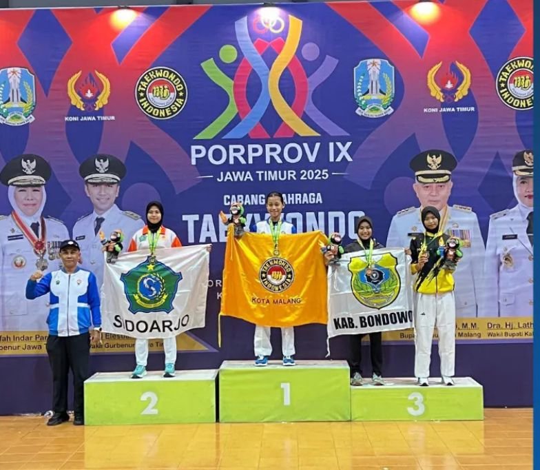 Hari Pertama Taekwondo Porprov IX, Kota Malang Sabet Emas dan Perak