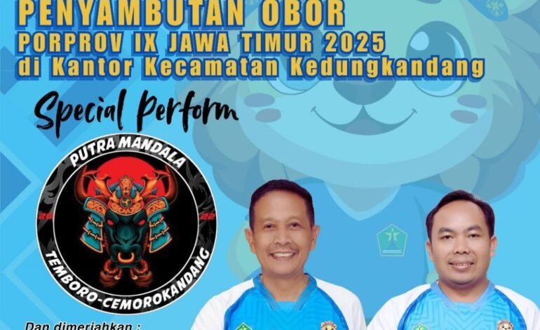 Warga Kota Malang Diimbau Ramaikan Penyambutan Obor Porprov Jatim IX 2025 di Kecamatan Kedungkandang