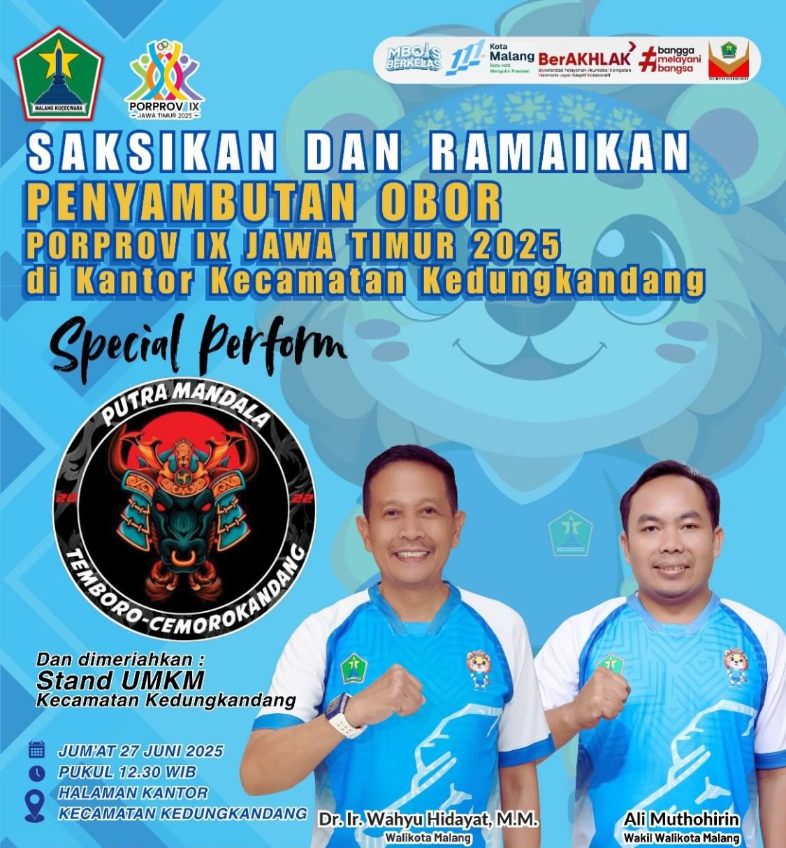 Warga Kota Malang Diimbau Ramaikan Penyambutan Obor Porprov Jatim IX 2025 di Kecamatan Kedungkandang