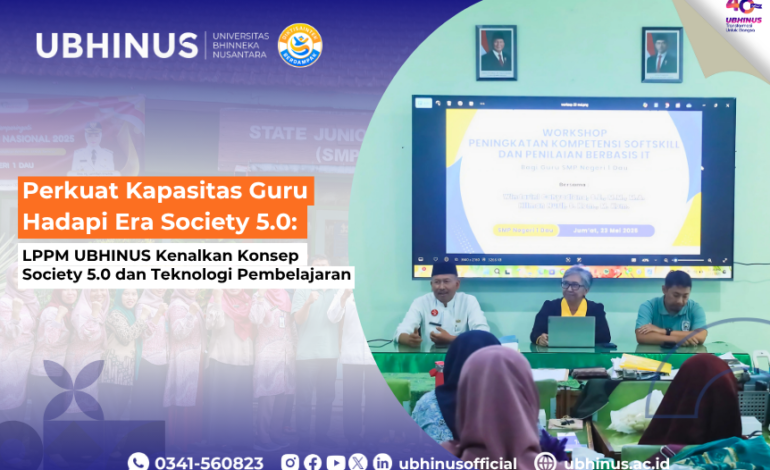 Perkuat Kapasitas Guru Hadapi Era Society 5.0: LPPM UBHINUS Kenalkan Konsep Society 5.0 dan Teknologi Pembelajaran