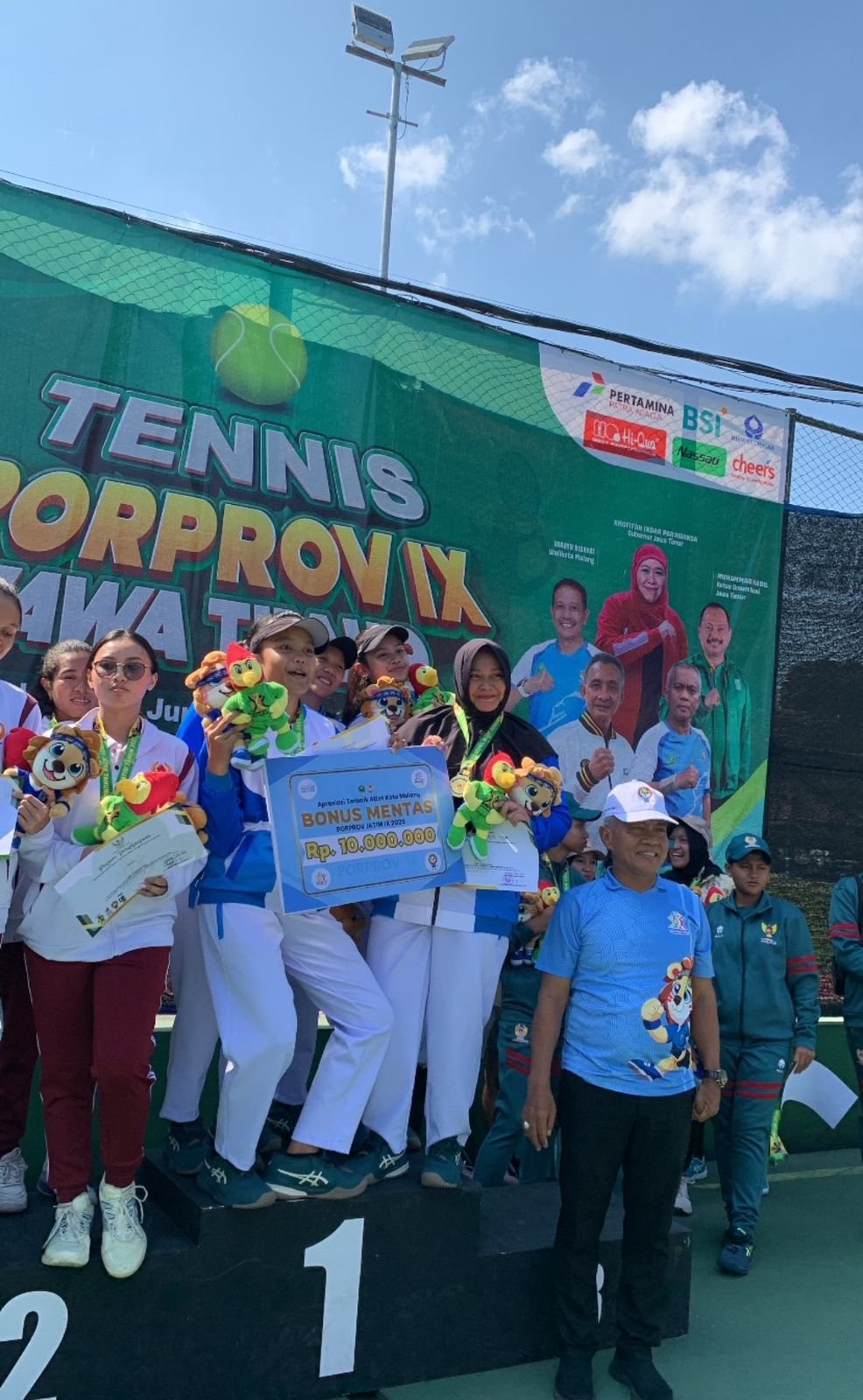 Tim Tenis Putri Kota Malang Rebut Emas Porprov Jatim 2025, Balas Dendam ke Kota Blitar di Final