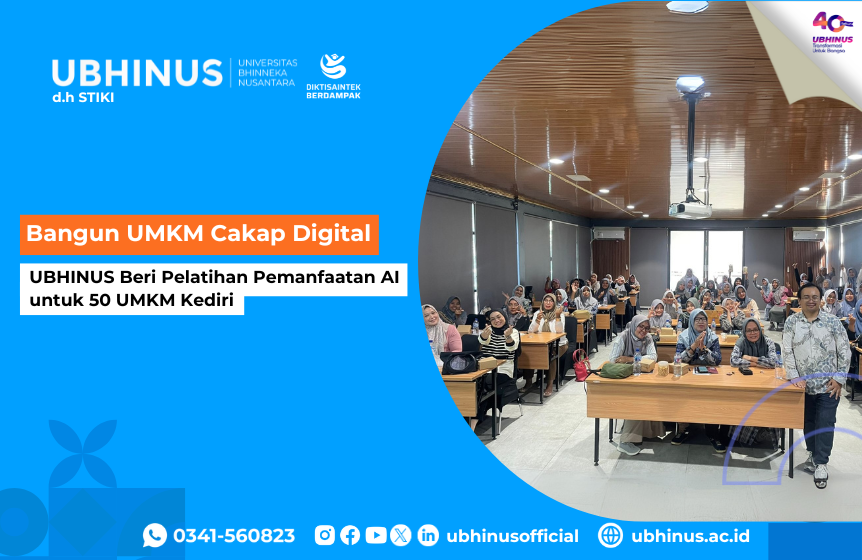 Bangun UMKM Cakap Digital, UBHINUS Beri Pelatihan Pemanfaatan AI untuk 50 UMKM Kediri