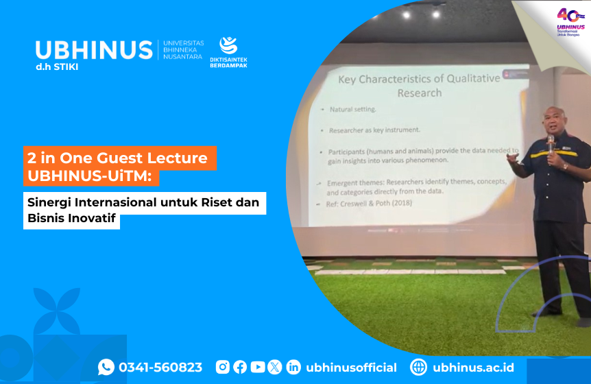 2 in One Guest Lecture UBHINUS-UiTM: Sinergi Internasional untuk Riset dan Bisnis Inovatif