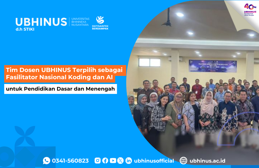 Tim Dosen UBHINUS Terpilih sebagai Fasilitator Nasional Koding dan AI untuk Pendidikan Dasar dan Menengah