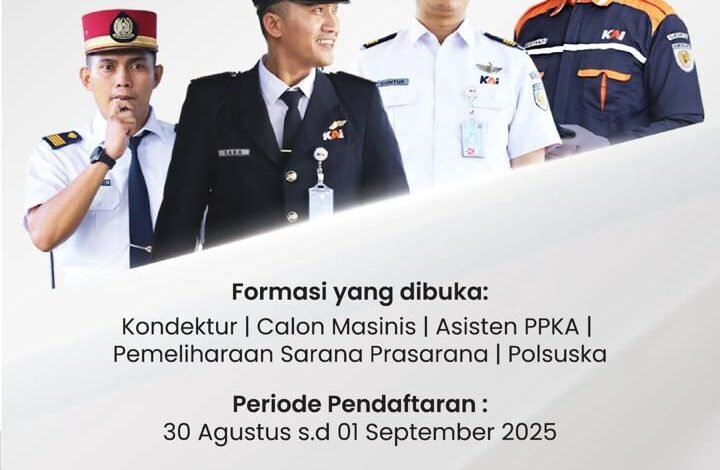 KAI Buka Rekrutmen Eksternal, Pendaftaran 30 Agustus–1 September 2025
