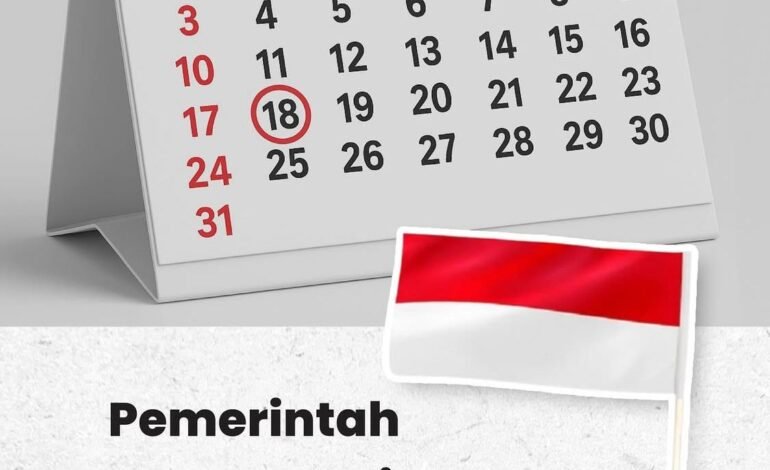 Resmi! Pemerintah Tetapkan 18 Agustus 2025 sebagai Hari Libur Tambahan Usai HUT RI