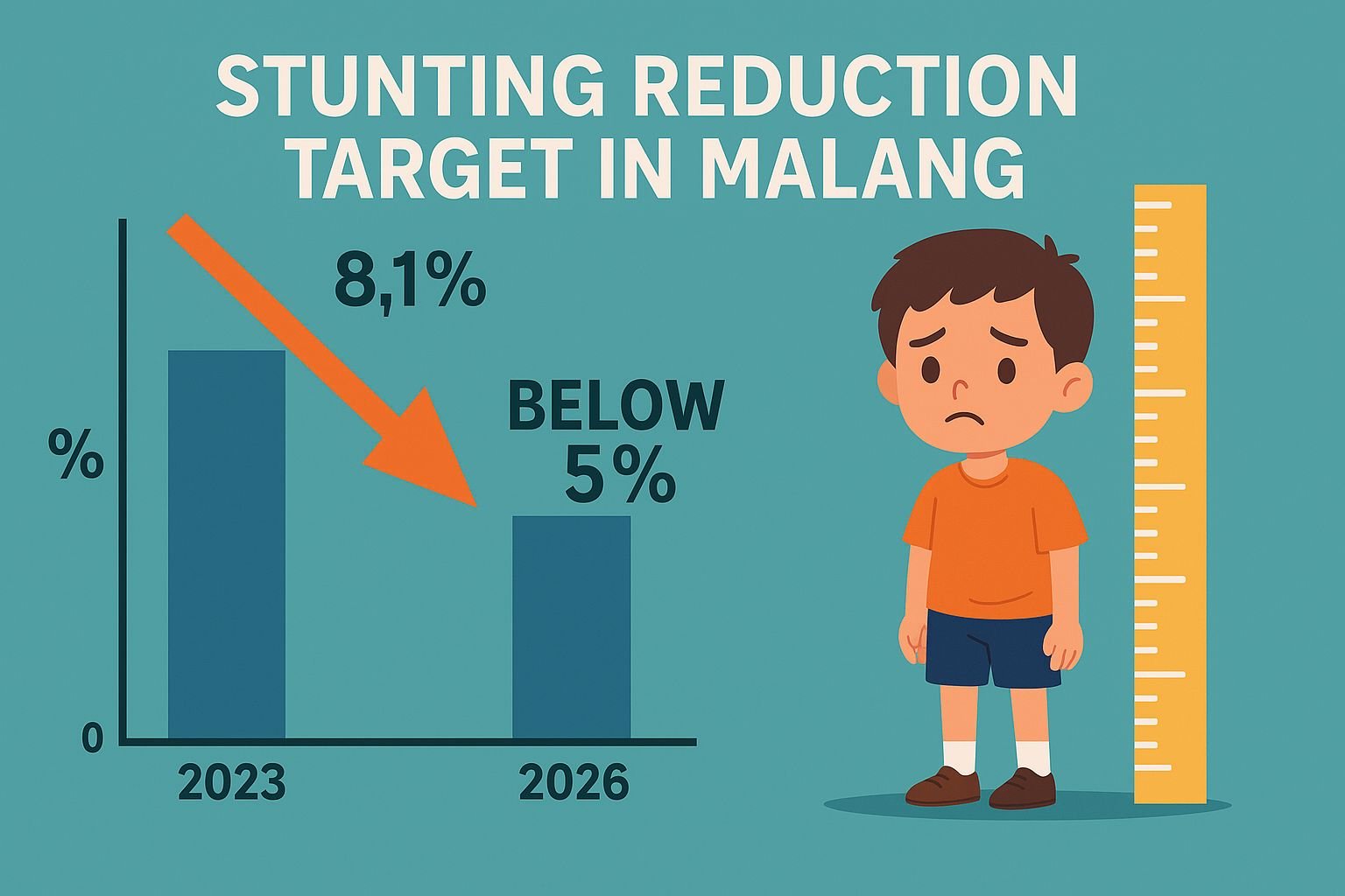 Kota Malang Targetkan Angka Stunting Turun di Bawah 5 Persen pada 2026
