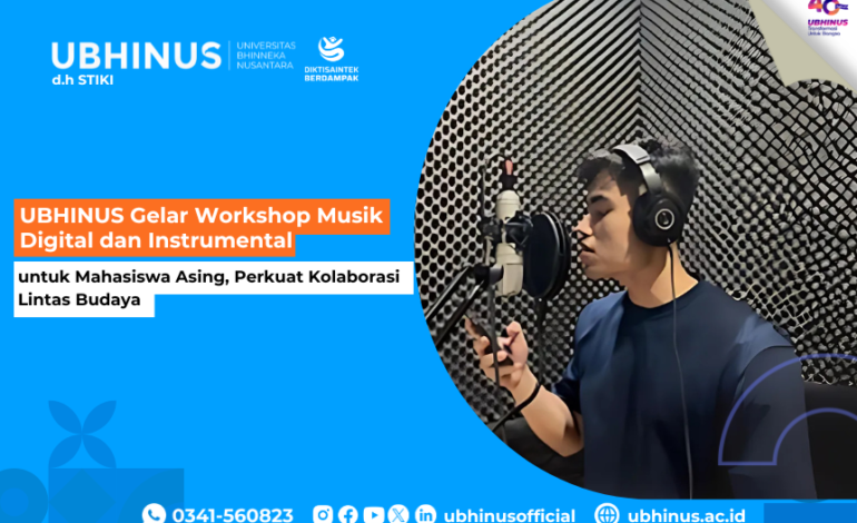 UBHINUS Gelar Workshop Musik Digital dan Instrumental untuk Mahasiswa Asing, Perkuat Kolaborasi Lintas Budaya