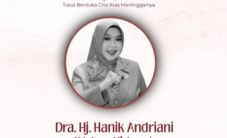 Istri Wali Kota Malang Hj Hanik Andriani Meninggal Mendadak, Dimakamkan di TPU Kasin