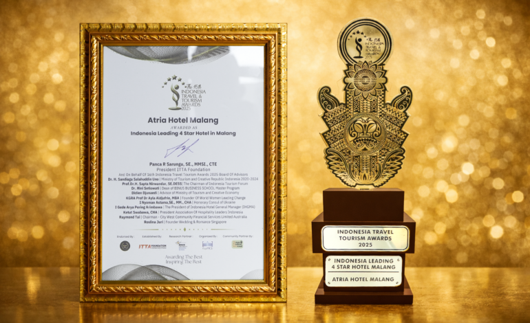 New Look Atria Hotel Malang Dinobatkan sebagai Indonesia Leading 4 Star Hotel Malang 2025