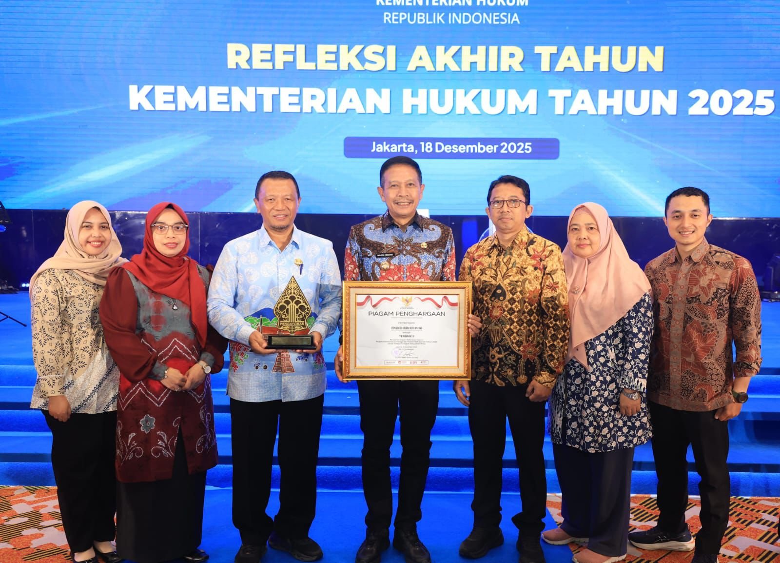 Kota Malang Raih Nilai 100 Indeks Reformasi Hukum dari Kementerian Hukum