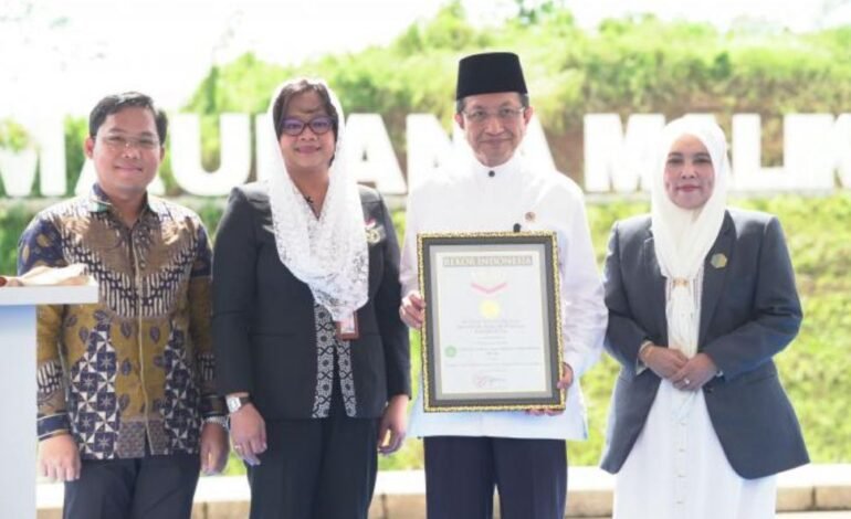 UIN Maliki Malang Gelar Ground Breaking Edupark Ar-Rahim, Terima Rekor MURI Bangunan Berlafadz