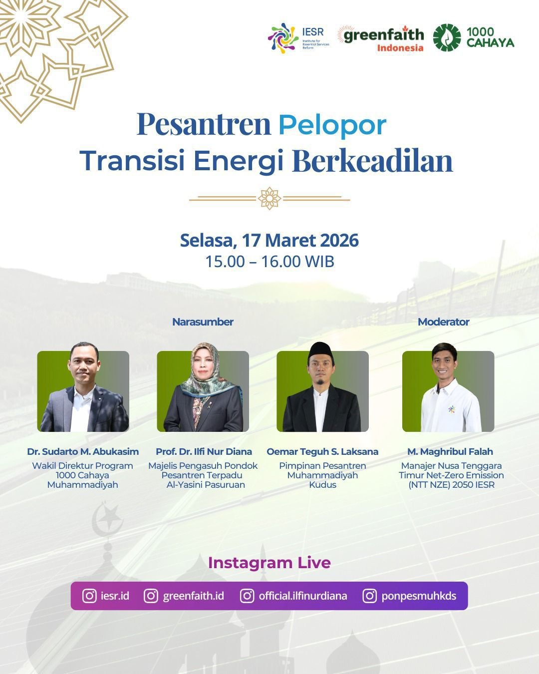 Rektor UIN Malang: Pesantren Harus Jadi Pelopor Transisi Energi Berkeadilan