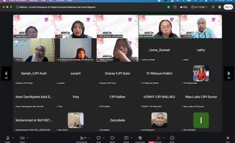 FJPI Soroti Ancaman Kekerasan terhadap Jurnalis Perempuan dan Pembatasan Pers Digital