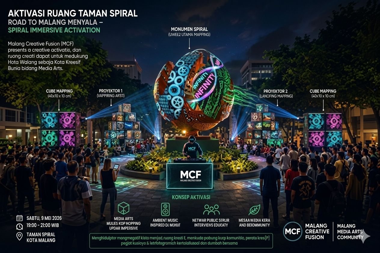 Road to Malang Menyala Aktivasi Taman Kota, MCF Lahirkan Komunitas Media Arts Baru