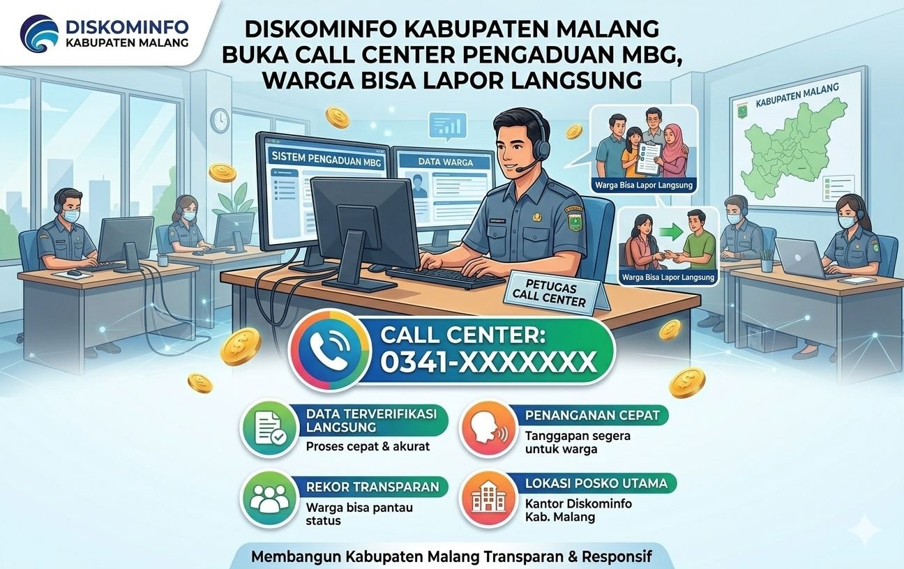 Diskominfo Kabupaten Malang Buka Call Center Pengaduan MBG, Warga Bisa Lapor Langsung