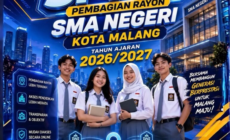 Rayonisasi SMA Negeri Kota Malang Resmi Dibagi Tiga Wilayah, Berikut Daftar Sekolah dan Kelurahannya