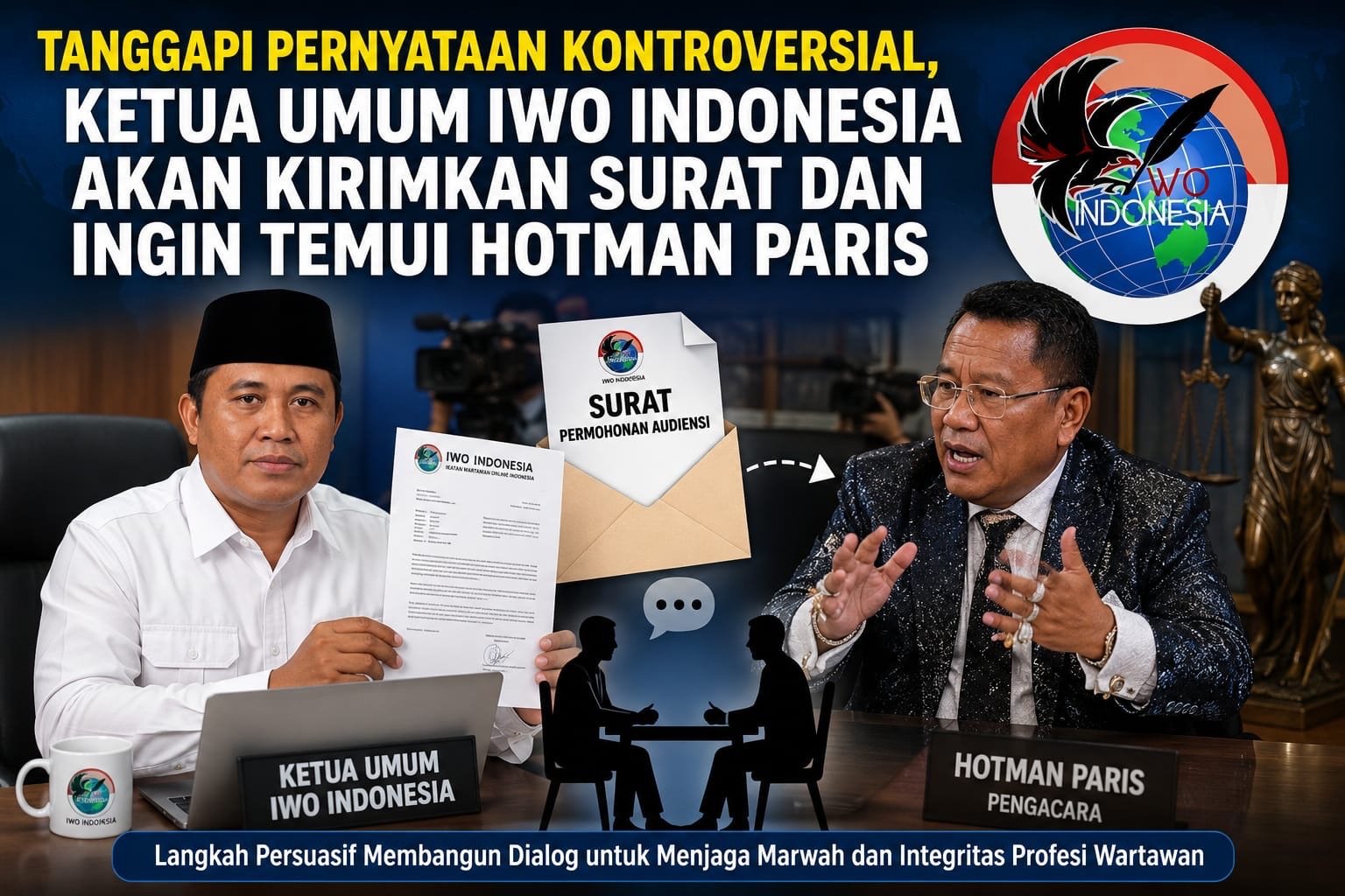 Ketua Umum IWO Indonesia Minta Hotman Paris Klarifikasi Pernyataan Kontroversial soal Wartawan