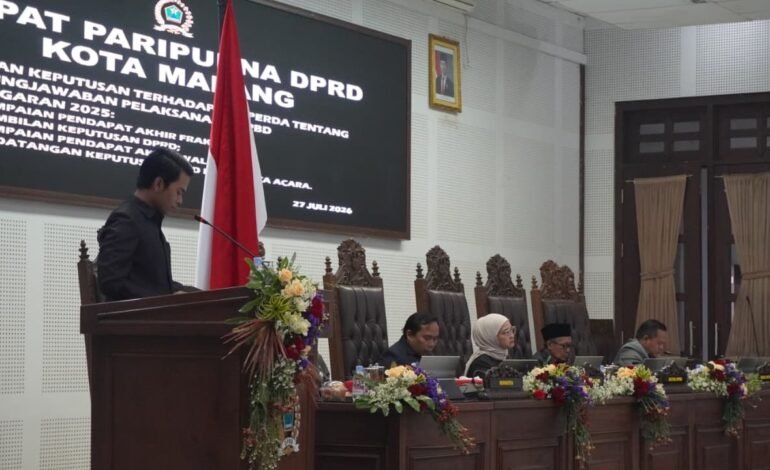 PKB Pilih Abstain, DPRD Kirim Sinyal Keras untuk Evaluasi Kinerja Pemkot Malang