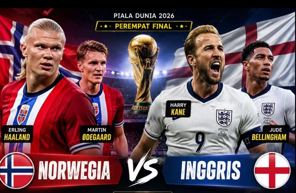 Haaland Mengancam! Inggris Waspadai Kejutan Norwegia di Perempat Final Piala Dunia 2026
