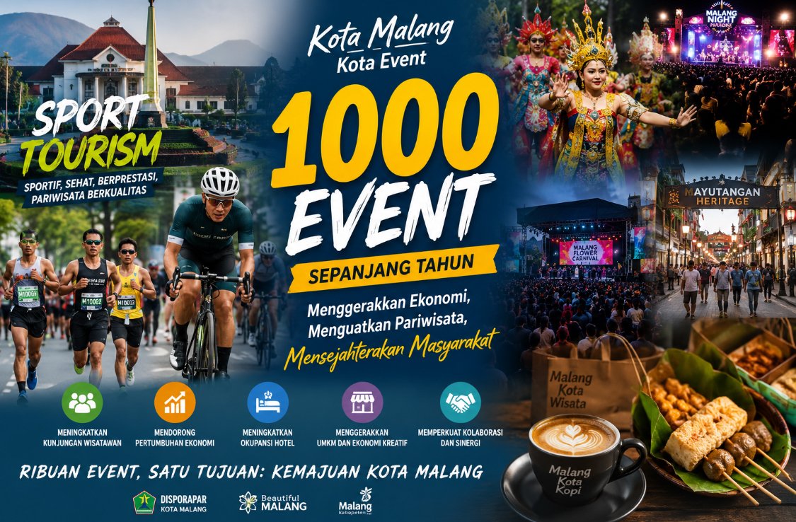 Lewat 1.000 Event, Disporapar Kota Malang Bangun Ekosistem Pariwisata Berkelanjutan dan Dongkrak PAD hingga Rp369 Miliar