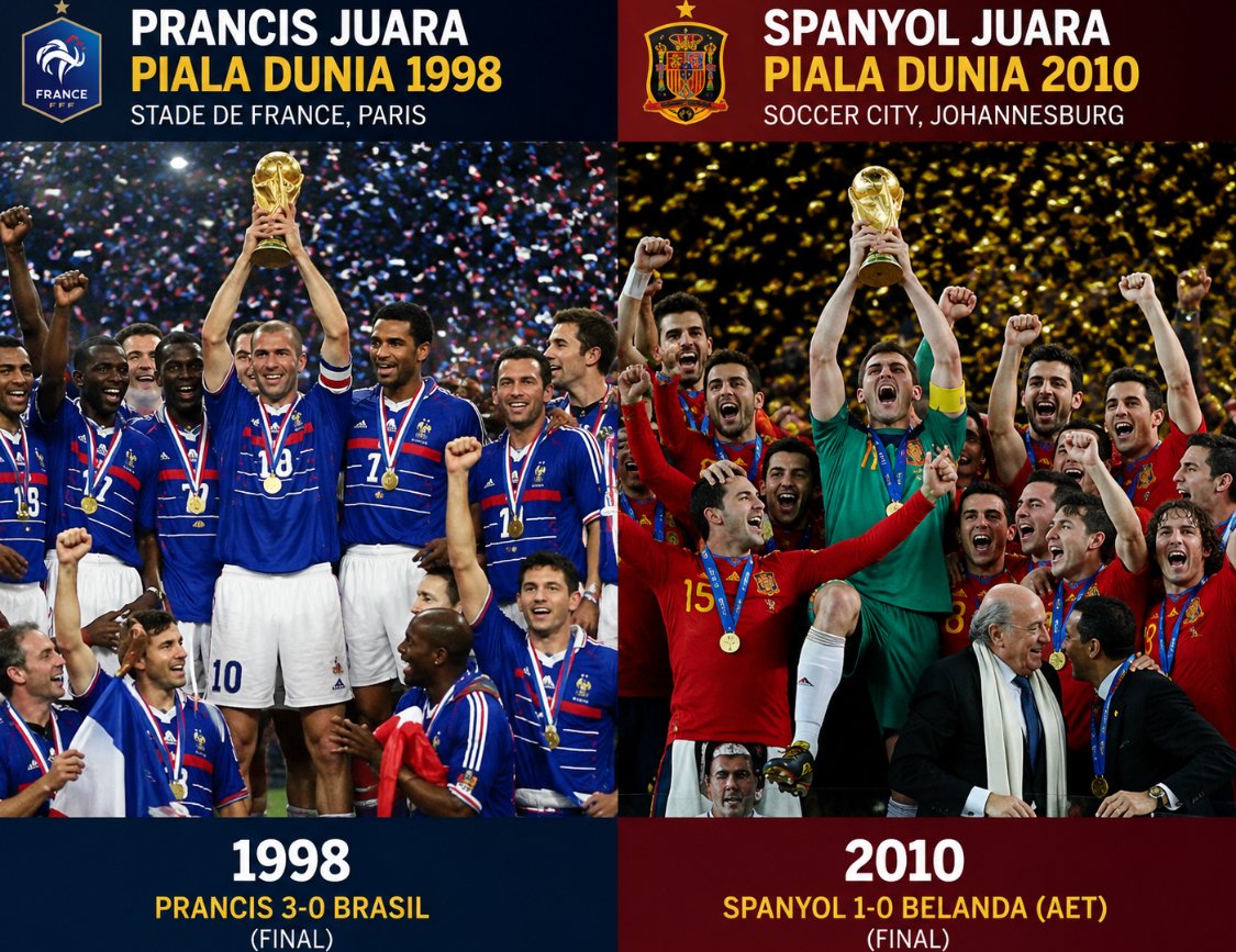 Sejarah Prancis vs Spanyol: Duel Dua Juara Dunia yang Selalu Sarat Gengsi