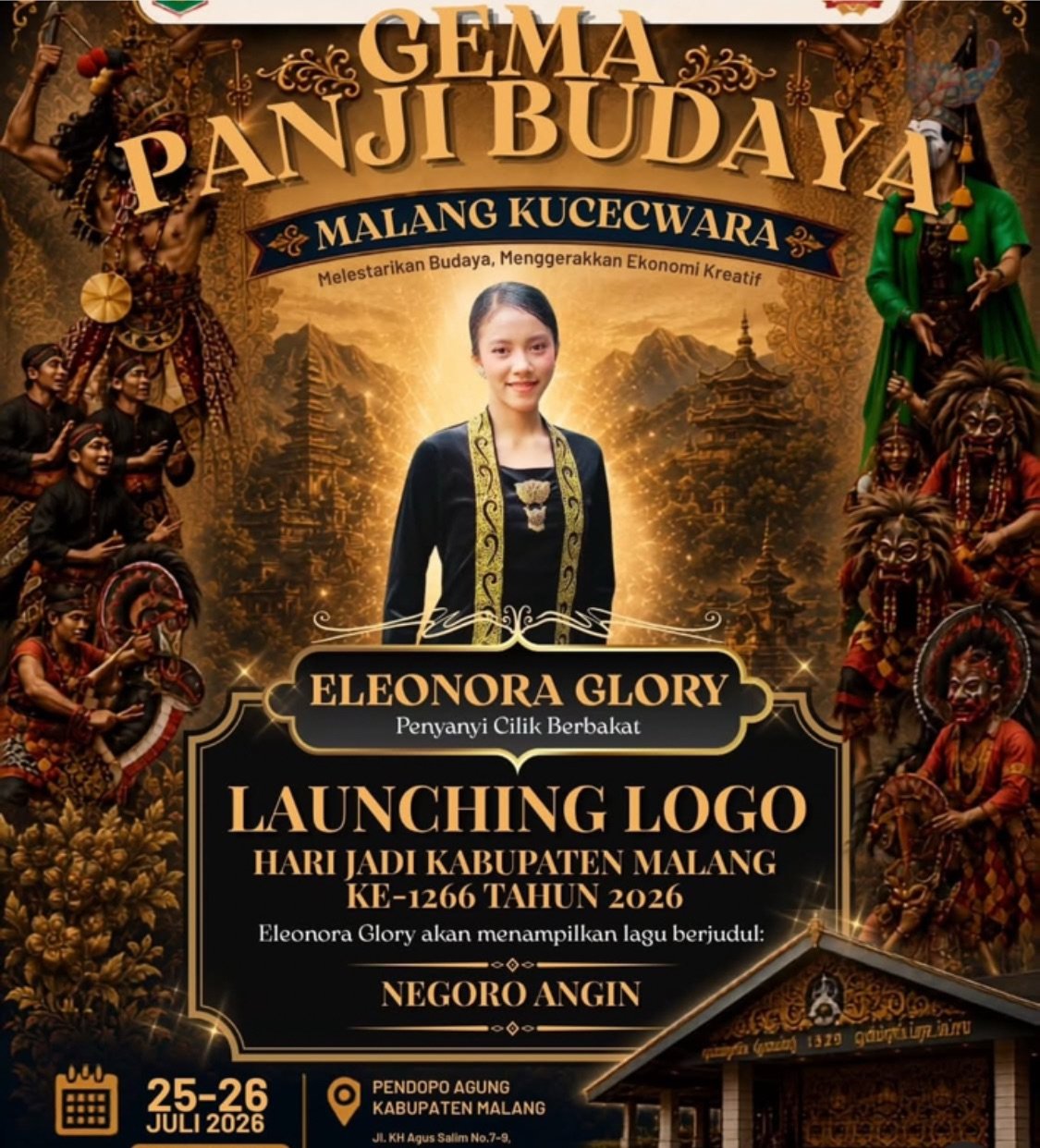 Gema Panji Budaya 2026 Angkat Kearifan Lokal, Logo Hari Jadi ke-1266 Kabupaten Malang Resmi Diluncurkan