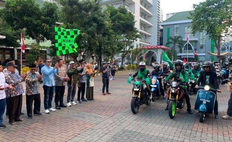 60 Rider NU Malang Raya Touring ke Jombang Hadiri Muktamar ke-35 NU, Wahyu Hidayat Tekankan Keselamatan