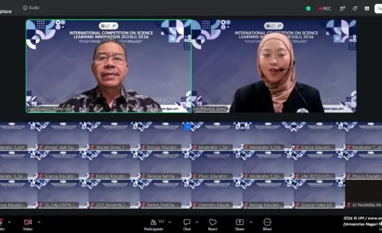 ICoSLI 2026 UM Diikuti 94 Tim, Dorong Inovasi Pembelajaran Sains Berkelanjutan
