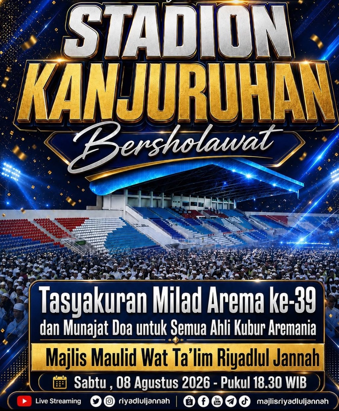 Stadion Kanjuruhan Bersholawat, Tasyakuran Milad Arema ke-39