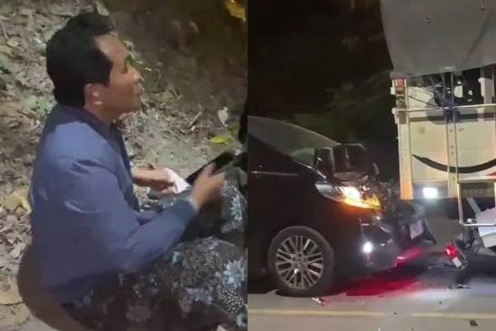 Mobil KH Anwar Zahid Ditabrak Truk Trailer di Bojonegoro, Alphard Ringsek
