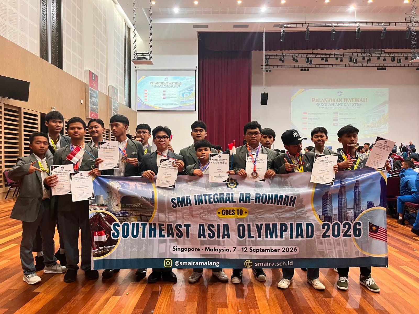SMA Integral Ar-Rohmah Malang Raih 9 Medali di Ajang Olympiad Malaysia