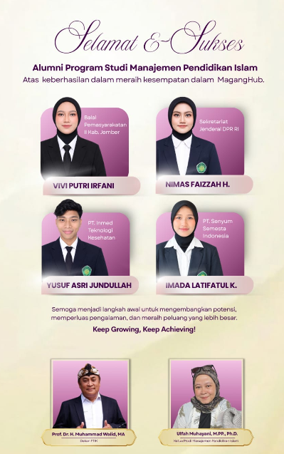 4 Mahasiswa MPI FTIK UIN Malang Lolos Program MagangHub Kemnaker