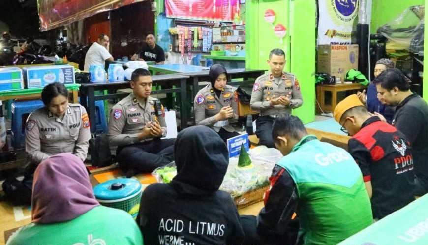 Hari Lalu Lintas Bhayangkara ke-71, Satlantas Polresta Malang Kota Gandeng Komunitas Ojol