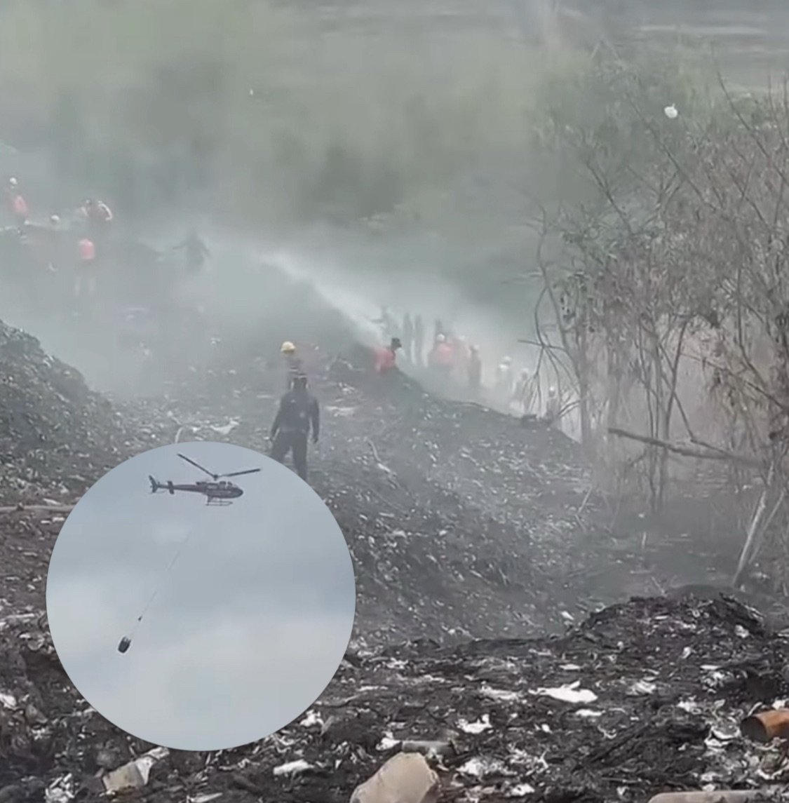 Water Bombing TPA Supit Urang Malang Ditargetkan hingga 31 Oktober, Bara Api Ditangani dari Darat